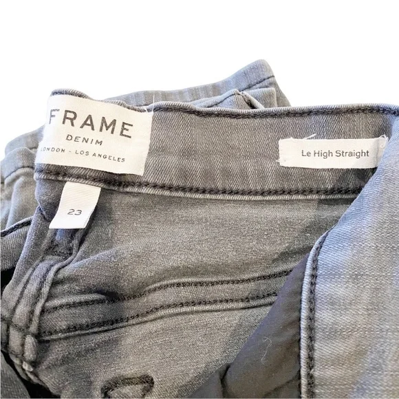 FRAME Le High Straight Skinny in Hunt - Picture 7 of 9